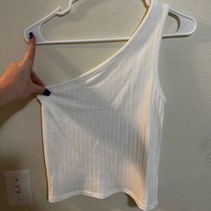 one shoulder crop top